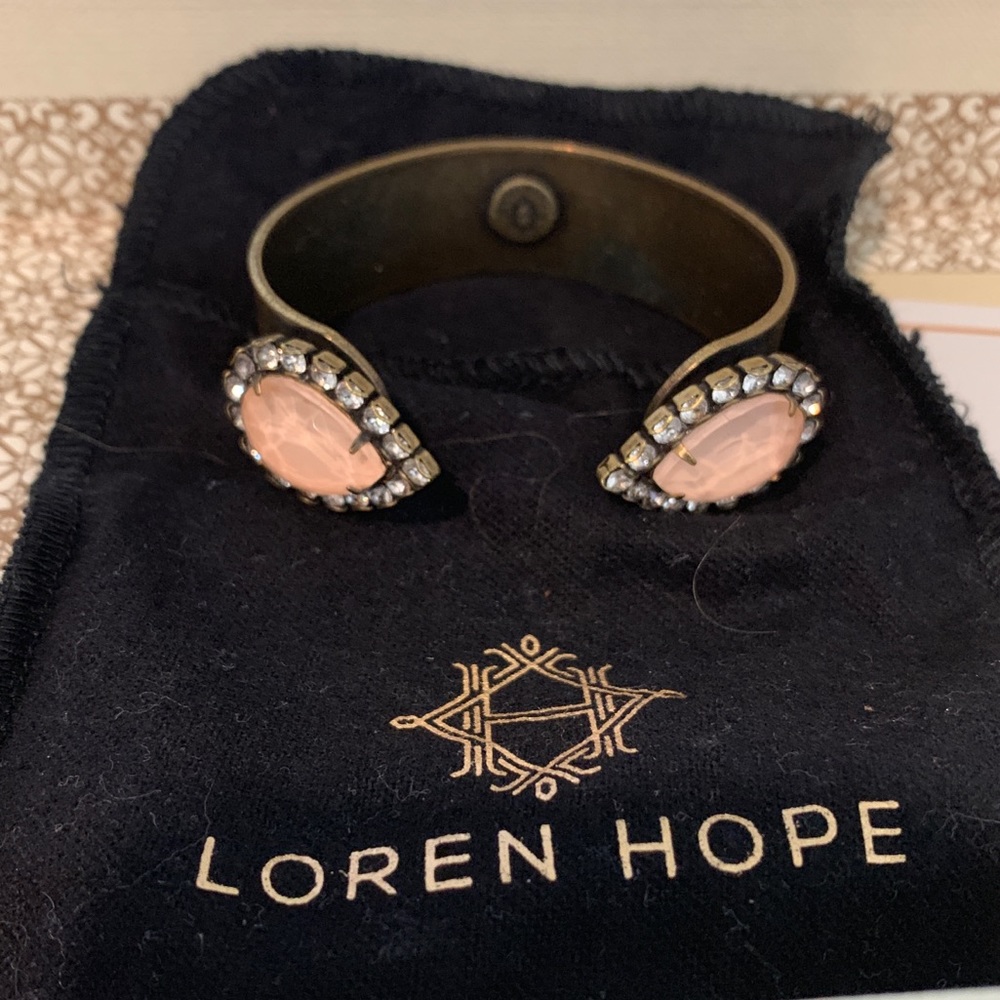 Loren hope large sarra cuff in light peach - LE